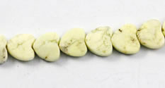 Vintage lemon chrysoprase heart beads