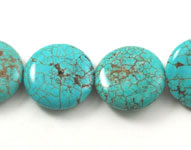 25mm Magnesite large flat coin beads