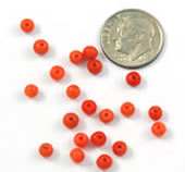 Vintage orange coral round beads natural