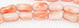 Natural Pink Coral Oval Beads