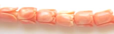 pink coral tulip beads