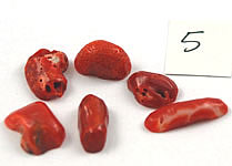 Natural Italian Red Coral cabochons