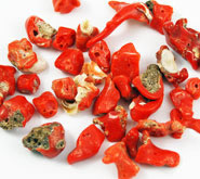 Vintage Italian red coral beads chunks