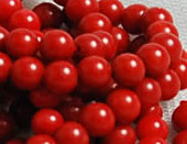 Red coral beads rounds