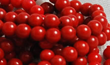 Red coral round  round beads