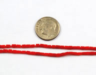 Vintage red Italian Coral Heishe Beads