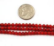 Vintage Italian red coral round beads