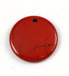 red jasper round gemstone pendant