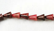 Vintage rhodonite cone beads