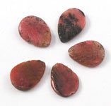 Vintage rhodonite leaf beads