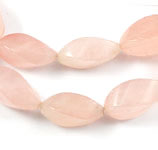 Vintage rose quartz twist beads