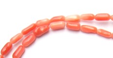 Pink rice coral beads