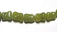 Olive jade bone beads