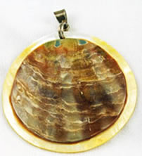 Vintage framed shell pendant