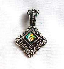 Vintage SS and abalone pendant