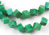 VIntage turquoise gemstone cube beads