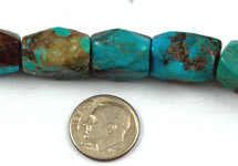 Vintage faceted turquoise beads natural 