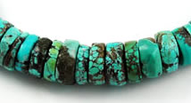 Large turquoise heishi beads 15mm