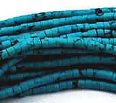 Vintage blue turquoise 3mm heishe beads