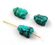 vintage turquoise scarab carved beads