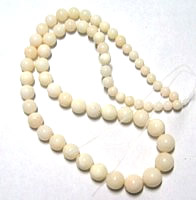 White coral beads