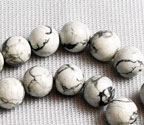 Vintage white howlite beads